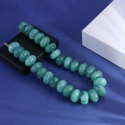 CSIYANJRY99 Chunky Beaded Necklace for Women, Large Colorful Resin Beads Statement Necklace, Boho Summer Beach Vacation Jewelry Gifts - color: Green