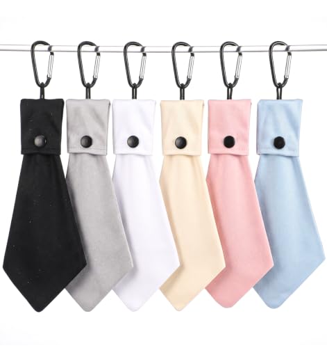 6 Pack Glasses Cleaning Cloth Keychain, Eye Glass Cloth Microfiber Reusable | Glasses Cleaner Cloth with Keychain & Pouch for Sunglasses, Jewelry, Phone