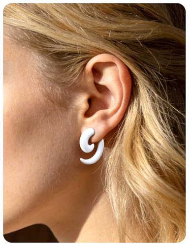 14-00G Ears Gauges Tunnels Plugs for Women Acrylic Spiral Snail Ear Gauge Septum Stretching Kit Earring Expander Stretcher Earrings Piercing Jewelry for Women Men - style: 6G Tapers
