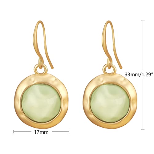 Gold Earrings 14k Gold Plated Hoop Earrings Dainty Pearl hoop Disc Coin Bead Starfish Teardrop Circle Dangle Drop Earrings for Women Hypoallergenic Jewelry Gifts - color: Dangle-Gold
