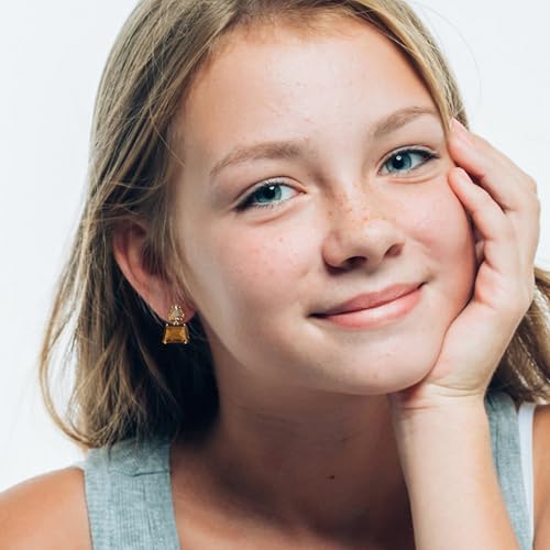 Flyonce Brown Earrings for Women, Sparkly Rhinestone Crystal Hypoallergenic Simple Dainty Small Triangle Drop Dangle Earring for Formal Summer Holiday - style: Pierced