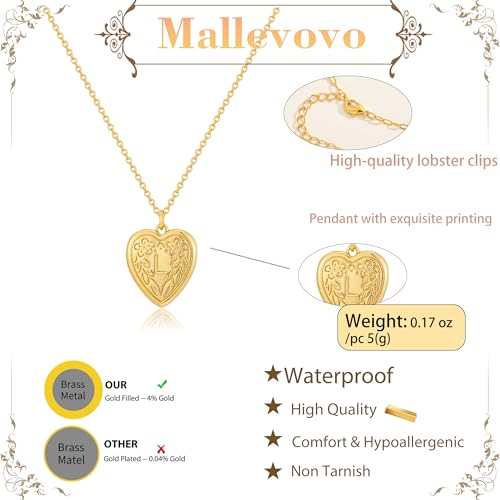 Gold Initial Heart Letter Pendant Necklace Jewelry for Women | 14K Gold Plated Fashion Waterproof Statement Cute Necklaces Dainty Personalized Name Friendship Couple Gifts for Women - color: Initial L