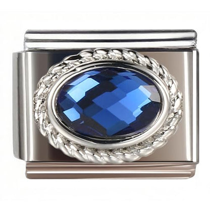 Birthstone Charms for Italian Charm Bracelet, 9mm, Birthday Gift - color: September