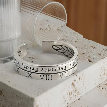925 Sterling Silver Bangles For Women Handmade Silver Bangles Open Adjustable Bangle Bracelets For Women Silver Open Cuff Bracelets Stackable Wrap Bangles Festival Jewelry Gifts - color: Style 01
