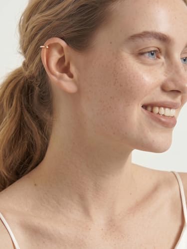 925 Sterling Silver Huggie Hoop Earrings, Small Silver Hoop Earrings for Women Hypoallergenic Huggie Lightweight Small Hoops Earring Cartilage Sleeper Earrings 6/8/10/12/14/16/18/20mm - color: Rose Gold, size: 6MM