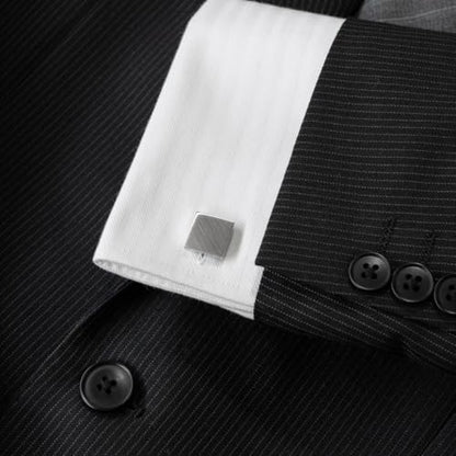 [TAVARAT] Cufflinks for Men cuff links mens Black Silver Light Gold Tps-166 - style: silver (Tps-064)