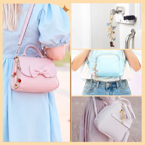 Wurosi 24 Set Lip Gloss Keychain Making Kit with Gift Packaging Supplies | Included 4 Styles 0.47*3.9in Extender Chains,Swivel Snap and Packaging Supplies, for DIY Lip Gloss Keychains, Bag Charms - color: 24 Set Gold Keychain Kit
