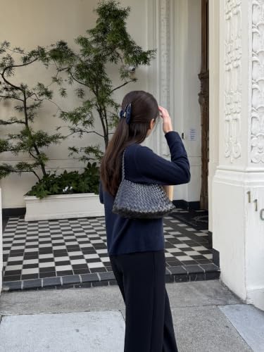 Luxury Navy Claw Clip for Women | Our Large 4 Inch Hair Clip Creates Beautiful Half Ups, Secure Updos & Chic Every Day Styles | Premium Acetate Claw with Secure Hold & Snag Free Teeth for Easy Styling - color: Navy