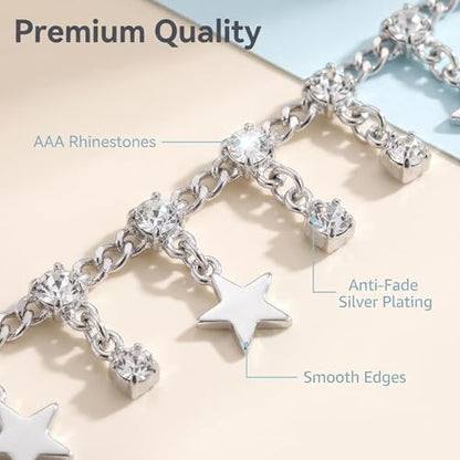 Layered Belly Waist Chain for Women - color: Silver star waist chain