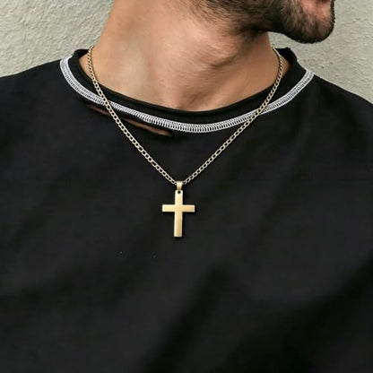 Stainless Steel No Tarnish Cross Pendant Charm Christian Jewelry for Women Men Jewelry Making Necklace Bracelet Silver - style: Small size:14mm*21mm-gold