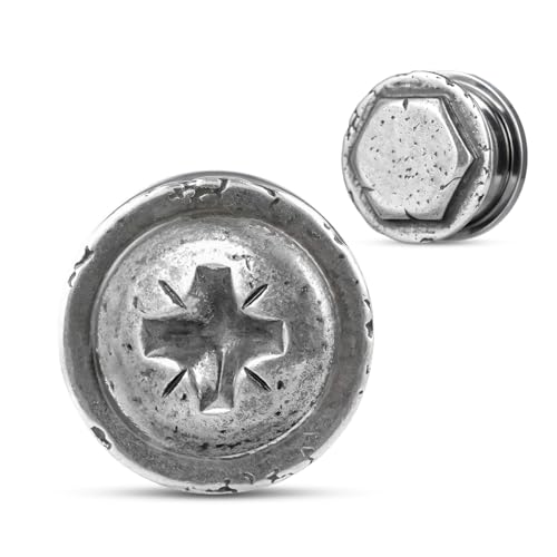 Stainless Steel Ear Gauges Flesh Plugs and Tunnels Piercing Expander, Sun and Moon Matched Stretchers. - color: S8666G, size: 14 mm