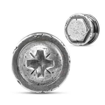 Stainless Steel Ear Gauges Flesh Plugs and Tunnels Piercing Expander, Sun and Moon Matched Stretchers. - color: S8666G, size: 14 mm
