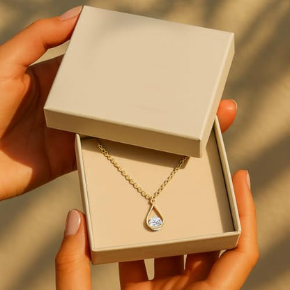 Layered Necklaces for Women - 14K Dainty Gold Plated Layering Chokers Necklaces Set Multilayer Delicate Necklace Trendy Adjustable Long Layered Necklaces for Women - style: 46 Zircon Teardrop Neckalce