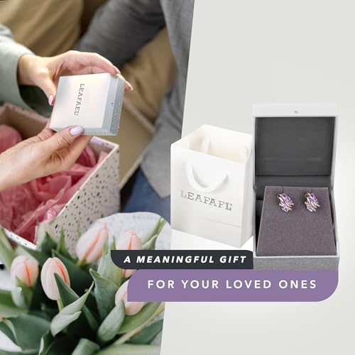 Gifts for Women, Wish Stone Stud Earrings with Birthstone Crystals, 18K Rose Gold Plated or Silver-tone - color: 106-June-Alexandrite Light Purple-Rose Gold Plated