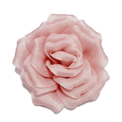 Flash Camellia Flower Brooch Pin for Women Men Elegant Texture Fabric Dahlia Rose Floral Brooches Lapel Pins Dainty Wedding Holiday Party Costume Dress Accessories Jewelry - color: Indpink