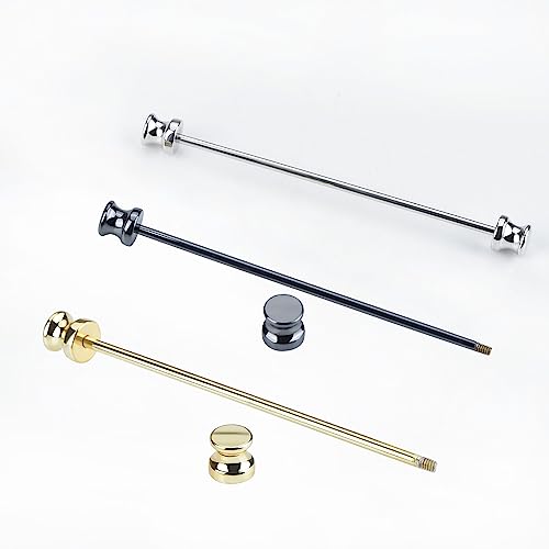 3PCS Men's Classic Brass Shirt Collar Bar Tie Pins Set for Wedding Business with Gift Box - color: Frustum Head
