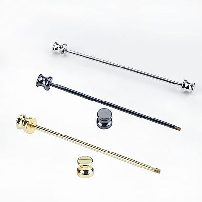3PCS Men's Classic Brass Shirt Collar Bar Tie Pins Set for Wedding Business with Gift Box - color: Frustum Head
