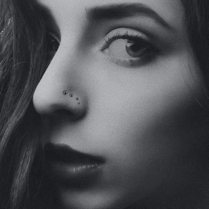 Nose Rings & Studs - 18g, 20g, 22g 14K Gold Bone Nose Studs for Women in Titanium Steel - color: 20g 5pcs Black Bone Shaped 316L Surgical Steel