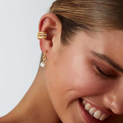 BENEIGE Ear Cuff Non Piercing 14K Gold Plated Ear Cuff Earrings for Women Clip On Cartilage Earring Jewelry for Women - style: Flat Star