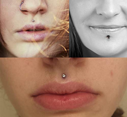 20g 16g Tragus Piercing Jewelry Helix Earrings Threadless Flat Back Earrings for Women Forward Helix Cartilage Earring Tragus Jewelry Medusa Labret Lip Piercing Jewelry Lip Studs 16 Gauge 8mm - color: D1-1/4"(6mm)- plastic silver