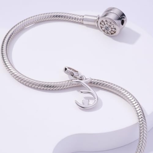 Letter Charms for Pandora Bracelets 925 Sterling Silver Alphabet Initial Charms Bead Jewelry Gift for Women - style: Initial E