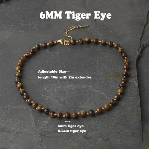 Semi Precious Stone Beaded Choker Necklace 14K Gold Plated Natural Stone Double Strand Necklace Layered Short Necklaces - color: Square Blue Spotted Stone