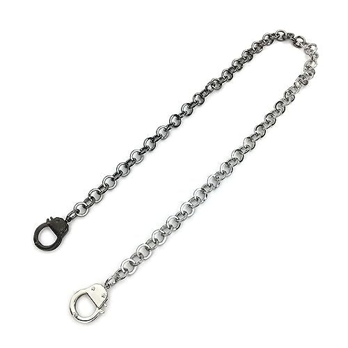 Succuba Stainless Steel Handcuff Choker Necklace Chain Pendant Choker Collar Necklace for Women and Men from 16 to 24 Inches with Box - color: C, size: 22 Inches