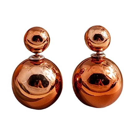 Double Sides Big Imitation Pearl Stud Earrings 11 Candy Colors Big Ball Earrings Women Party Ear Stud Jewelry