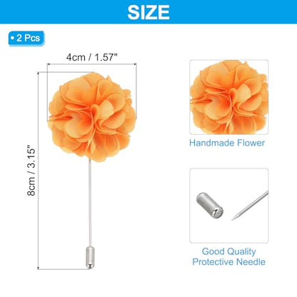 PATIKIL Flower Boutonnieres Pin, Lapel Pin for Men Camellia Flower for Suit Wedding Graduation Anniversary Graduation Outfit Accessories - color: Yellow