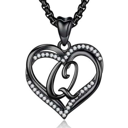 INFUSEU Unique Initial Necklaces for Women Girls Small Heart Letter Jewelry, Meaningful Personalized Gifts - style: Q