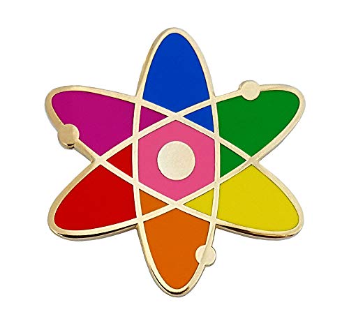Pinsanity Atomic Symbol Rainbow Enamel Lapel Pin
