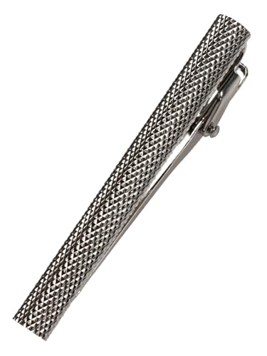 [TAVARAT] Tie Clip Tie Clips for Men Knurling Black Silver Tie Bar Tie Pin Tps-095 - style: silver