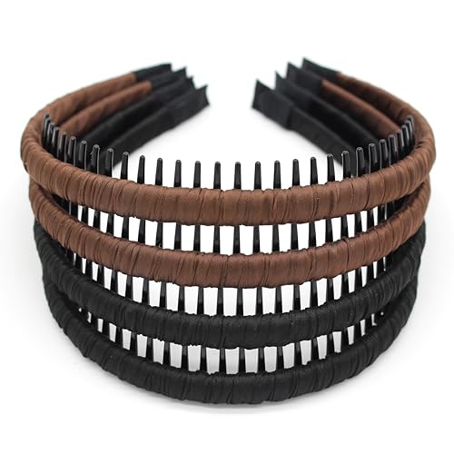JOBAND Women's hair accessories non slip headband for women(pack of 4) | zig zag head bands,hair bands for women's hair Suitable Daily Use,Spa,Parties and Yoga - color: Multi-colored-06