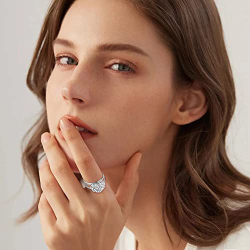 SYHOL Gold Jewelry Sets for Women 18K Gold/Silver Filled Jewelry Necklace Set Wedding Bridal Fashion Jewelry Sets Women Accessories Bracelets Earrings and Rings Sweetheart Gifts - color: Silver