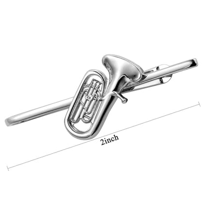 HAWSON Tie Clips for Men Unique,Fun Animal/Musical/Nautical Tie Clip,Novelty Personalized Mens Tie Bar,Accessories Business Wedding Gifts - style: Euphonium