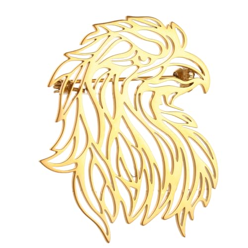 Large-sized Gold Color Phoenix Bird Brooch Wolf and Lion Brooch and Pin - style: Eagle