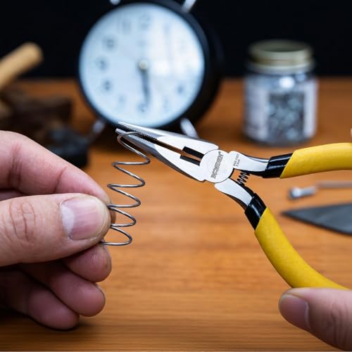 BOOSDEN 5" Needle Nose Pliers 2-Pack, Small Jewelry Pliers Set with Side Cutter, Mini Precision Pliers for Beginner Jewelry Making, Electronics Repair, DIY Crafts - Essential Home Tool Kit - size: 5''-2 pack