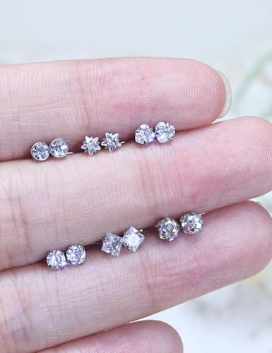 16G Lip Labret Medusa Rings Studs Internally Threaded 316L Surgical Steel Snake Bite Lip Rings Flat Back Catilage Tragus Helix Daith Earrings Piercings Jewelry for Women Men 8mm - color: 16G-6mm 8mm 10mm Bars