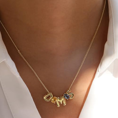 Initial Pendant Gold DIY Name Necklace Accessories Suitable for 1mm Chain - style: Letter-B