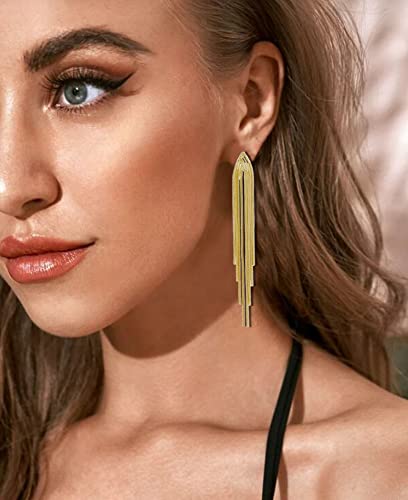 Long Earrings for Women Dangling Black Tassel Earrings Fringe Earrings Formal Elegant Earrings Bridesmaid Jewelry - style: G