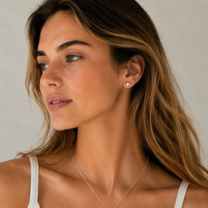 CHIC & ARTSY 18K Gold Plated Solid 925 Sterling Silver Flat Back Earrings for Women Multiple Piercings Screw Back Earrings Cartilage Hypoallergenic Jewelry - style: 925 Silver Flat Back #13