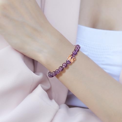 JoycuFF Woman Birthday Gifts Idea Friendship Gifts For Women Best Friends Besties Aunt Female Mom Daughter Granddaughter Gf Anniversary Christmas Graduation Healing Stone Crown Gifts For Her - style: 2.Best Friend Bracelet-Dream Amethyst