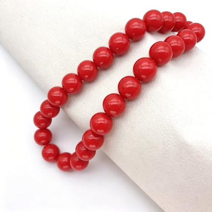 Red Beaded Necklace for Women Chunky Beaded Necklace Adjustable Acrylic Bead Choker Necklaces Big Statement Necklaces Jewelry Accessories - color: 18MM Chunky Red Necklace