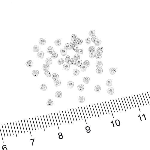 Silver Plated Triangle Spacer Beads 2.5x1.5mm 50pcs for Jewelry Making Findings Non Tarnish - color: Silver, size: 2.5x1.5mm Triangle