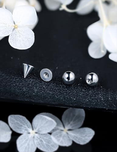 16/14g Replacement Piercing Changing Balls/Cones/Parts for Septum Tongue Bridge Eyebrow Lip Rings Medusa Labret Cheek Belly Button Cartilage Conch Helix Rook Tragus Industrial Earrings - size: 16g*3/4/5mm