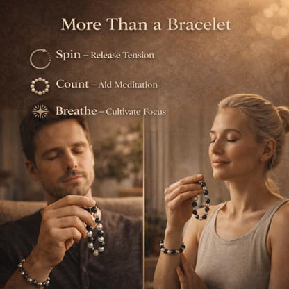 38 Magnetic Therapy Hematite beaded Bracelet For Women And Men Power Gemstone Crystal Unisex Macrame - color: Faux Pearl Hematite