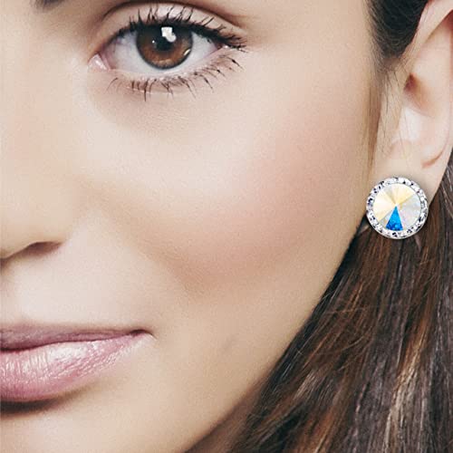 Star Light Crystal Rhinestone Earrings for Dance, Pageant, Prom, Wedding | Elegant sparkling jewelry, European quality crystals for ballroom, skating, figure competition, and special events - color: 20mm Crystal Clear Pierced