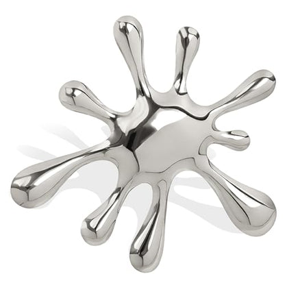 Stainless Steel Brooch Pin for Women & Men,Lapel Pin | Minimalist Statement Elegant Geometric, Sweaters Coat Suit Shawl Collar Shirt Coat Jacket Hat Dress Swim, Velvet Bag & Box - style: Splash-Silver