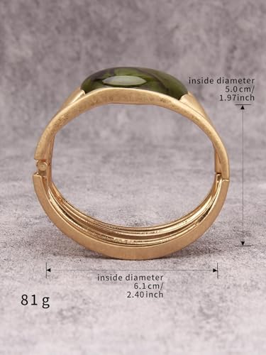 Gold Cuff Bracelet for Women Chunky Bracelet Statement Bracelet | Chunky Bangle Bracelets for Women Silver Beaded Open Bangle Stackable Stretch Bead Bracelet Boho Jewelry Gift for Wife Couple - style: Women's Gold Cuff Bracelet