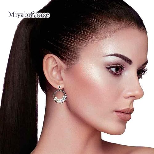 Dangle Silver Invisible Clip On Earrings for Women Not Pierced Gold Crystal Rhinestone Comfortable Hoop Fringe Long Chain Clip On Earrings - color: Hoop Silver